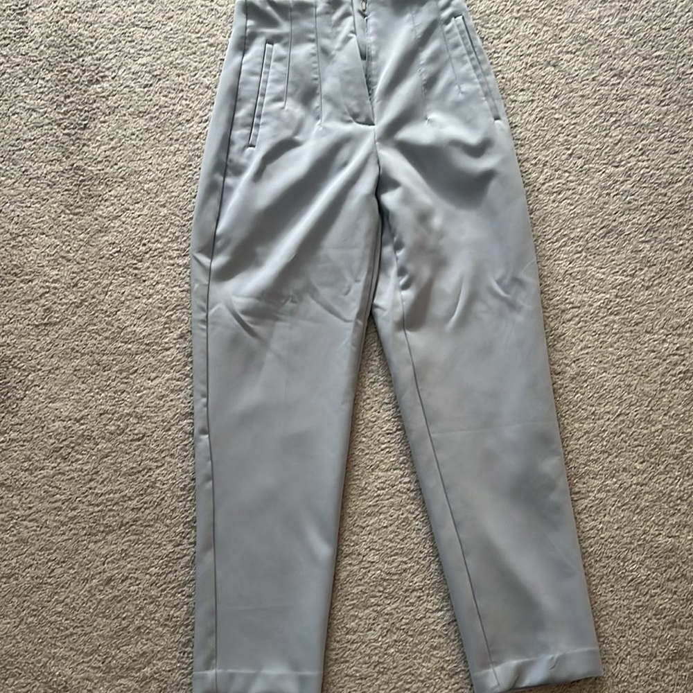 Zara high waisted pleated trousers